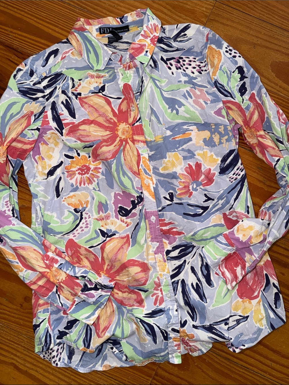 FDJ French Dressing Floral Button-Down Blouse in Multi